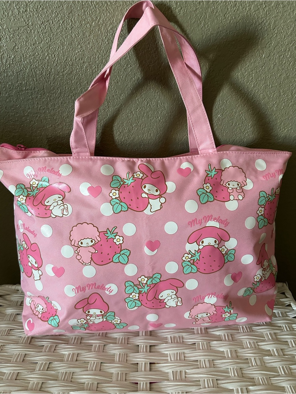 Sanrio My Melody Pink Strawberry Tote Bag